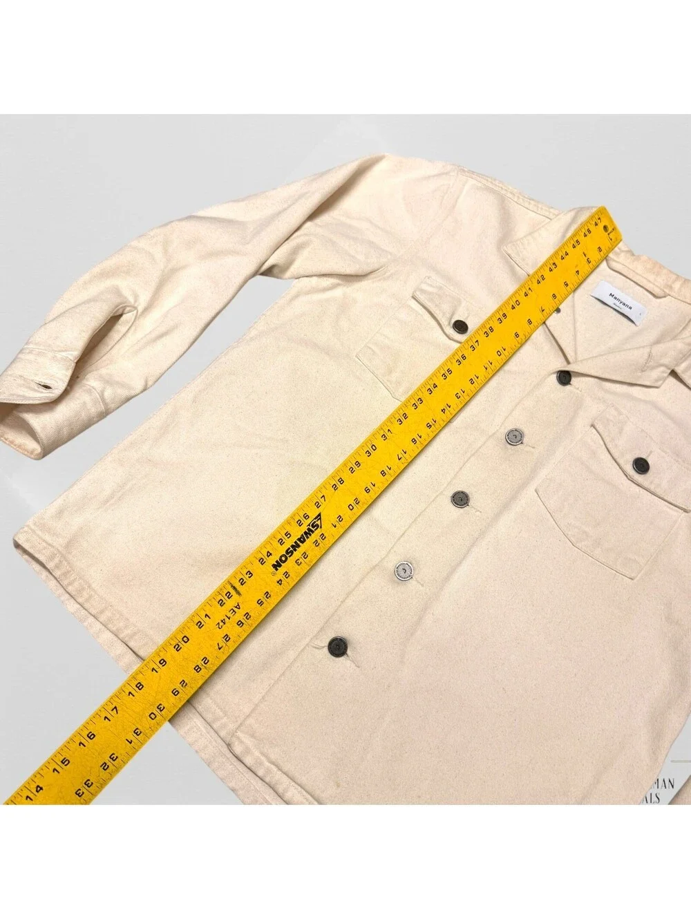 Manyana Atelier Peloton Jacket Shirt Heavy Denim Natural color  23.5 x 30 cotton